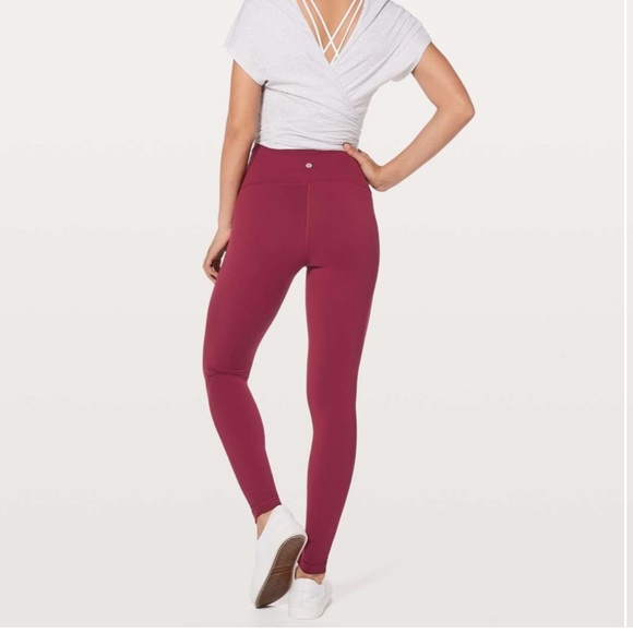 Lululemon 💕Wunder Under Hi-Rise Tight 28" Ruby Wine EUC* ❤️ - Picture 2 of 6